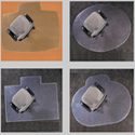 Designer Desk Chair Mats - Ellipse, Arc, Oval, Emerald