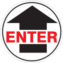"Enter" With Arrow Floor Decals
