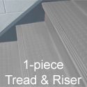 Orbitread 1-Piece Rubber Stair Tread & Riser