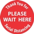 "Please Wait Here" Social Distancing Floor Decals